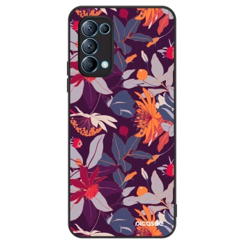 Szilikon tok erre a típusra OPPO Reno 5 5G - Purple Leaf