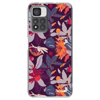 Picasee átlátszó szilikon tok az alábbi mobiltelefonokra Xiaomi Redmi Note 11 Pro+ 5G - Purple Leaf