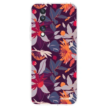 Picasee átlátszó szilikon tok az alábbi mobiltelefonokra Honor 70 - Purple Leaf