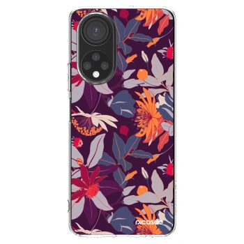 Picasee átlátszó szilikon tok az alábbi mobiltelefonokra Honor X7 - Purple Leaf