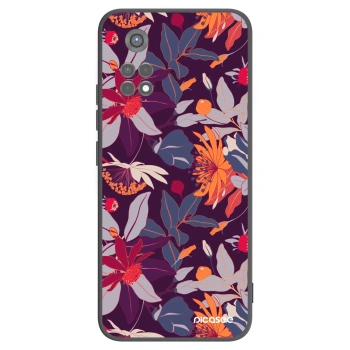 Picasee fekete szilikon tok az alábbi mobiltelefonokra Xiaomi Redmi Note 11S 5G - Purple Leaf