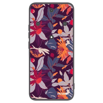 Picasee fekete szilikon tok az alábbi mobiltelefonokra Honor Magic5 Lite 5G - Purple Leaf
