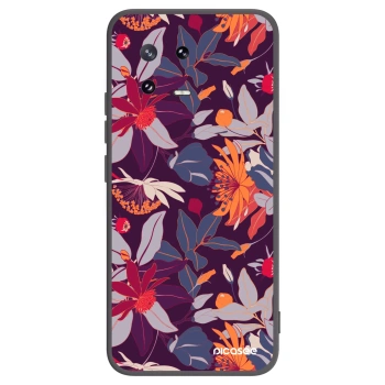 Picasee fekete szilikon tok az alábbi mobiltelefonokra Xiaomi 13 Pro - Purple Leaf