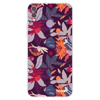Picasee átlátszó szilikon tok az alábbi mobiltelefonokra Honor 8X - Purple Leaf