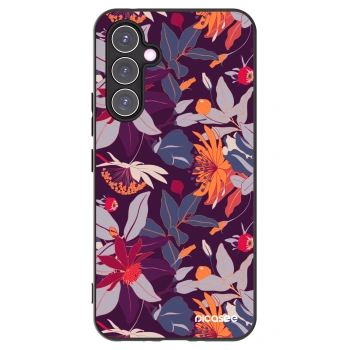 Picasee fekete szilikon tok az alábbi mobiltelefonokra Samsung Galaxy A54 5G A546B - Purple Leaf