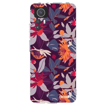 Picasee átlátszó szilikon tok az alábbi mobiltelefonokra Xiaomi Redmi Note 12S - Purple Leaf