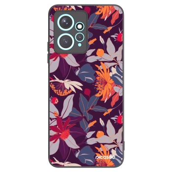 Picasee fekete szilikon tok az alábbi mobiltelefonokra Xiaomi Redmi Note 12 4G - Purple Leaf
