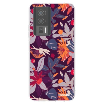 Picasee átlátszó szilikon tok az alábbi mobiltelefonokra Xiaomi Poco F5 Pro 5G - Purple Leaf