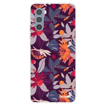 Picasee átlátszó szilikon tok az alábbi mobiltelefonokra Motorola Moto G62 - Purple Leaf