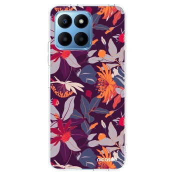 Picasee átlátszó szilikon tok az alábbi mobiltelefonokra Honor 70 Lite - Purple Leaf