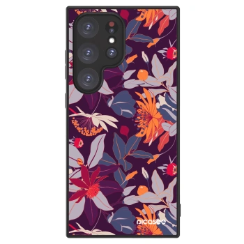 Szilikon tok erre a típusra Samsung Galaxy S24 Ultra S928B 5G - Purple Leaf