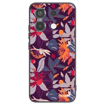 Picasee fekete szilikon tok az alábbi mobiltelefonokra Xiaomi Poco X6 - Purple Leaf