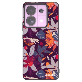 Picasee fekete szilikon tok az alábbi mobiltelefonokra Xiaomi Redmi Note 13 Pro 5G - Purple Leaf