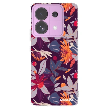 Picasee átlátszó szilikon tok az alábbi mobiltelefonokra Xiaomi Redmi Note 13 Pro 5G - Purple Leaf