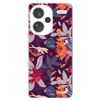 Picasee átlátszó szilikon tok az alábbi mobiltelefonokra Xiaomi Redmi Note 13 Pro+ 5G - Purple Leaf