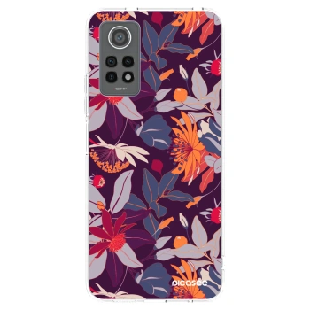 Picasee átlátszó szilikon tok az alábbi mobiltelefonokra Xiaomi Redmi Note 12 Pro 4G - Purple Leaf