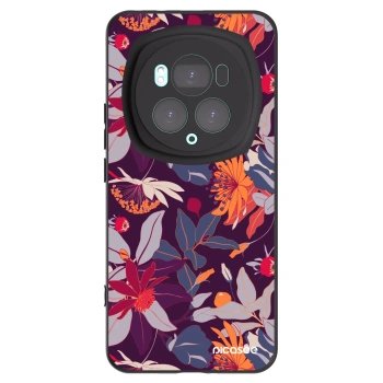 Picasee fekete szilikon tok az alábbi mobiltelefonokra Honor Magic6 Pro - Purple Leaf