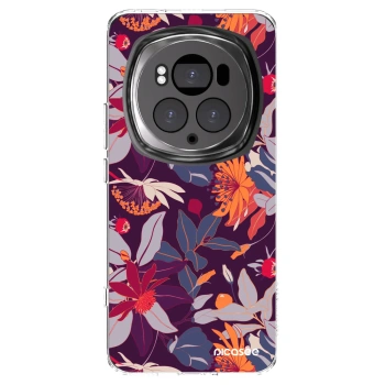 Picasee átlátszó szilikon tok az alábbi mobiltelefonokra Honor Magic6 Pro - Purple Leaf