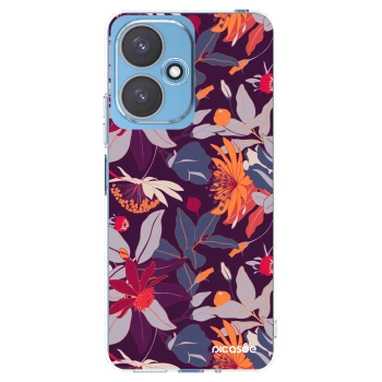 Picasee átlátszó szilikon tok az alábbi mobiltelefonokra Xiaomi Redmi 13C 5G - Purple Leaf
