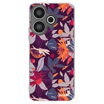 Picasee átlátszó szilikon tok az alábbi mobiltelefonokra Xiaomi Redmi 13 4G - Purple Leaf