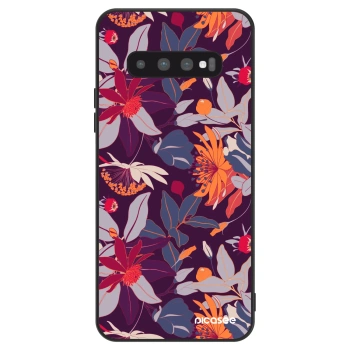 Szilikon tok erre a típusra Samsung Galaxy S10 Plus G975 - Purple Leaf