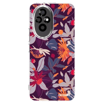 Picasee átlátszó szilikon tok az alábbi mobiltelefonokra Honor 200 Pro 5G - Purple Leaf
