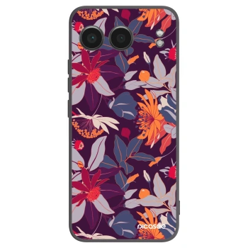 Picasee fekete szilikon tok az alábbi mobiltelefonokra OnePlus Nord 4 - Purple Leaf