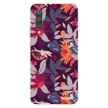 Picasee átlátszó szilikon tok az alábbi mobiltelefonokra Xiaomi Mi 9 - Purple Leaf