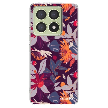 Picasee átlátszó szilikon tok az alábbi mobiltelefonokra Xiaomi 14T - Purple Leaf
