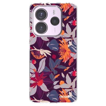 Picasee átlátszó szilikon tok az alábbi mobiltelefonokra Xiaomi Redmi Note 14 5G - Purple Leaf