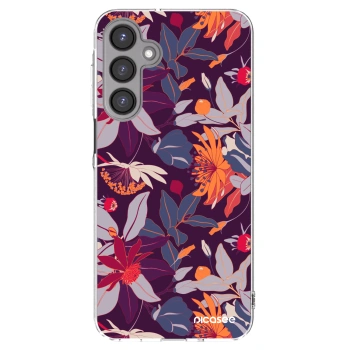 Picasee átlátszó szilikon tok az alábbi mobiltelefonokra Samsung Galaxy A16 5G - Purple Leaf