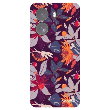 Picasee fekete szilikon tok az alábbi mobiltelefonokra Xiaomi Poco X7 - Purple Leaf