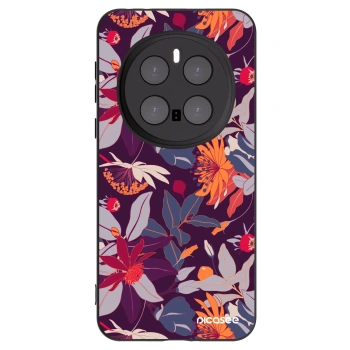 Picasee fekete szilikon tok az alábbi mobiltelefonokra Honor Magic7 Pro 5G - Purple Leaf
