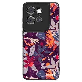 Szilikon tok erre a típusra Motorola Edge 50 Neo - Purple Leaf
