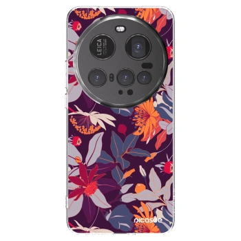 Picasee átlátszó szilikon tok az alábbi mobiltelefonokra Xiaomi 15 Ultra - Purple Leaf