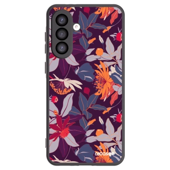 Picasee fekete szilikon tok az alábbi mobiltelefonokra Samsung Galaxy A26 5G A266B - Purple Leaf