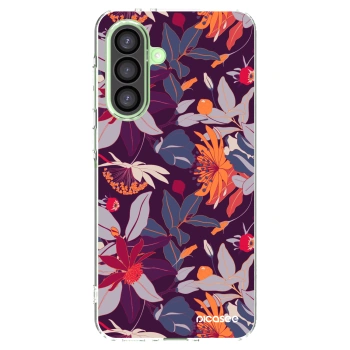Picasee átlátszó szilikon tok az alábbi mobiltelefonokra Samsung Galaxy A26 5G A266B - Purple Leaf