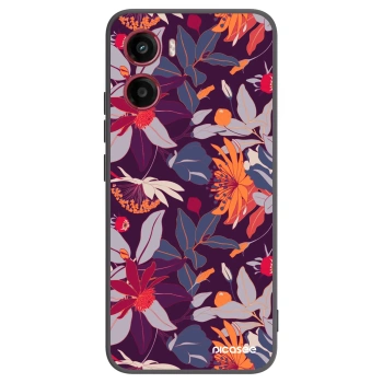 Picasee fekete szilikon tok az alábbi mobiltelefonokra Motorola Moto G05 - Purple Leaf