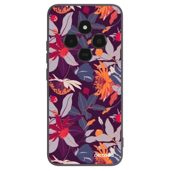 Picasee fekete szilikon tok az alábbi mobiltelefonokra Xiaomi Poco C75 - Purple Leaf