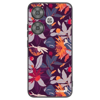 Picasee fekete szilikon tok az alábbi mobiltelefonokra Xiaomi Poco F6 - Purple Leaf