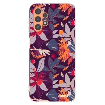 Picasee átlátszó szilikon tok az alábbi mobiltelefonokra Samsung Galaxy A13 5G - Purple Leaf