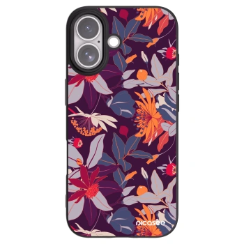 Picasee fekete szilikon tok az alábbi mobiltelefonokra Apple iPhone 17 - Purple Leaf