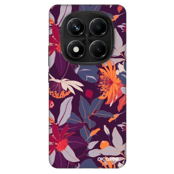 Szilikon tok erre a típusra Xiaomi Redmi Note 14 Pro 5G - Purple Leaf