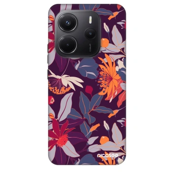 Szilikon tok erre a típusra Xiaomi Redmi Note 14 5G - Purple Leaf