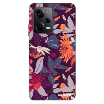 Szilikon tok erre a típusra Xiaomi Redmi Note 12 Pro+ 5G - Purple Leaf
