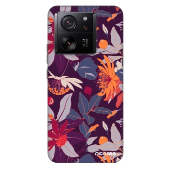 Szilikon tok erre a típusra Xiaomi 13T - Purple Leaf