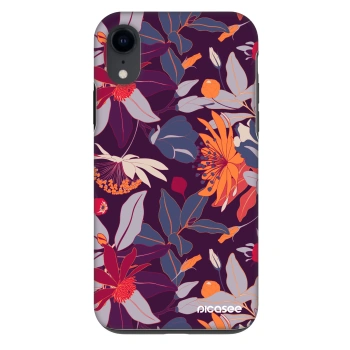 Szilikon tok erre a típusra Apple iPhone XR - Purple Leaf