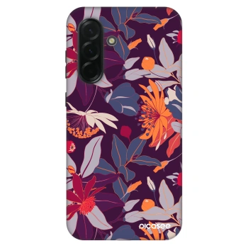 Szilikon tok erre a típusra Samsung Galaxy A36 5G - Purple Leaf