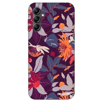 Szilikon tok erre a típusra Samsung Galaxy A16 5G - Purple Leaf
