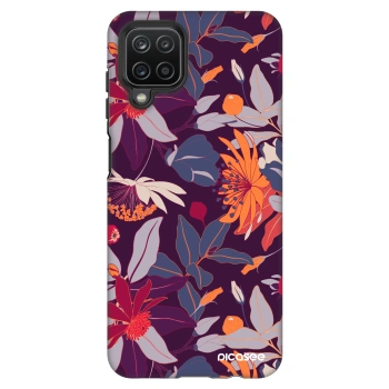 Szilikon tok erre a típusra Samsung Galaxy A12 A125F - Purple Leaf